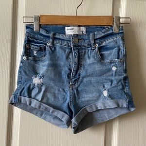 garage high waisted denim short